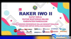 Caption: pamflet raker Ikatan Wartawan Online (IWO) Pamekasan ke-2, (dok. regamedianews). 
