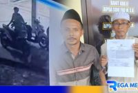 Caption: pelaku curanmor terekam cctv (kiri). Korban tunjukkan surat tanda terima laporan Polres Sampang, (dok. regamedianews). 