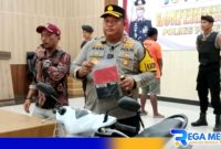 Caption: konferensi pers, Polres Pamekasan ungkap kasus curanmor, (dok. regamedianews). 