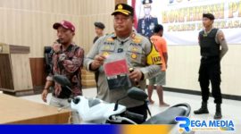 Caption: konferensi pers, Polres Pamekasan ungkap kasus curanmor, (dok. regamedianews). 