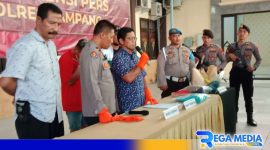 Caption: konferensi pers, Kasat Reskrim Polres Sampang ungkap kasus pencabulan, (dok. regamedianews). 