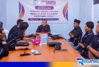 Caption: saat berlangsungnya rapat diskusi SMSI Kabupaten Sampang, (dok. regamedianews). 