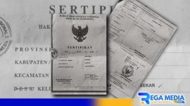 Caption: foto copy sertifikat tanah hak milik Mu'ammal Hamidy, (dok. regamedianews). 