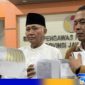 Caption: Agus Raharjo mantan ketua KPK saat melapor ke Bawaslu Jatim, (dok. regamedianews). 
