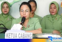 Caption: Ketua Persit KCK Cabang LXXI Dim 1314/Gorontalo Utara Ny.Preety Rayner D.R Wajong, (dok. regamedianews). 