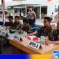 Caption: proses simulasi pengamanan TPS di halaman Mapolres Pamekasan, (dok. regamedianews). 