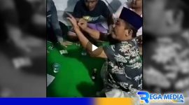 Caption: potongan video viral kericuhan di Desa Gunung Kesan, (dok. regamedianews). 
