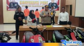 Caption: Kapolres Pamekasan ungkap kasus pasutri pelaku curanmor, (dok. regamedianews). 