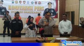 Caption: Kapolres Pamekasan ungkap kasus pasutri pelaku curanmor, (dok. regamedianews). 