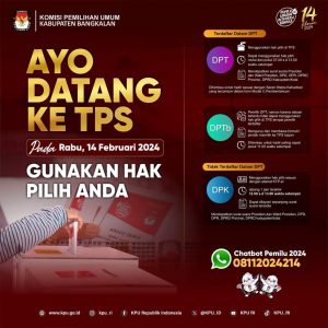 KPUD Bangkalan ‘Ayo Datang Ke TPS’ Gunakan Hak Pilih Anda