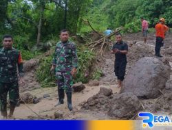 Dandim Gorontalo Utara Turun Langsung Tangani Longsor