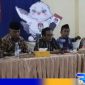 Caption: berlangsungnya rapat pleno rekapitulasi hasil penghitungan perolehan suara Pemilu 2024 yang dilaksanakan KPUD Pamekasan, (dok. regamedianews). 