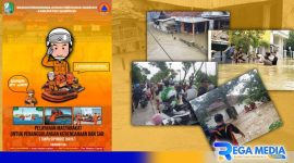 Caption: himbauan BPBD Sampang terhadap terjadinya bencana banjir susulan, (dok. regamedianews). 