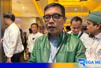 Caption: Ketua DPP PPP Achmad Baidowi sesaat setelah acara rekapitulasi nasional di Jakarta, (dok. republika). 