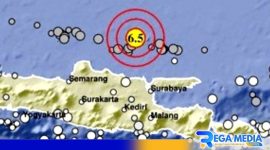 Caption: gempa bumi susulan berkekuatan 6.5 magnitudo, (dok. BMKG). 