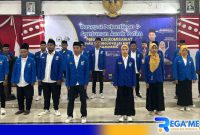 Caption: prosesi pelantikan Pengurus PMII Trunojoyo IAI Nata Sampang, (dok. regamedianews). 