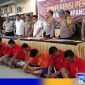 Caption: konferensi pers, Polres Sampang ungkap kasus kriminal dan narkotika, (dok. regamedianews). 