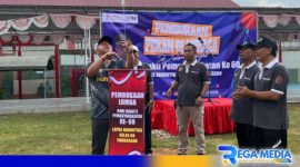 Caption: Kalapas Narkotika Kelas IIA Pamekasan buka pekan olahraga pemasyarakatan, (dok. regamedianews). 