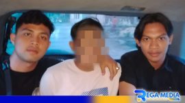 Caption: pelaku pencabulan inisial R saat ditangkap Tim Opsnal Satreskrim Polres Sampang, (dok. regamedianews). 