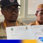 Caption: Kepala Dinas Pendidikan Bangkalan tunjukkan surat pemberitahuan study tour, (dok. regamedianews). 
