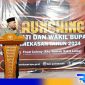 Caption: sambutan komisioner KPU Pamekasan saat soft launching Pilkada 2024, (dok. regamedianews). 