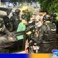 Caption: polisi saat membubarkan sekelompok yang tengah pesta miras, (dok. regamedianews). 