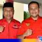 Caption: Ridwan Yasin (Kiri) dan Migdad Abdullah (Kanan), saat foto bersama di Sekretariat DPC PDI Perjuangan Kabupaten Gorut, (dok. regamedianews). 