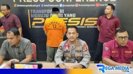 Caption: Polda Gorontalo ungkap kasus korupsi proyek pengerjaan obyek wisata cagar budaya Benteng Otanaha, (dok. regamedianews). 