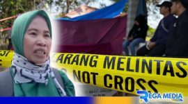 Caption: Nurul Fariati kuasa hukum keluarga korban saat dimintai keterangan awak media, di lokasi makam yang diekshumasi, (dok. regamedianews). 