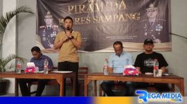 Caption: Kapolres Sampang AKBP Hendro Sukmono saat menyampaikan sambutannya dalam kegiatan Piramida, (dok. regamedianews). 