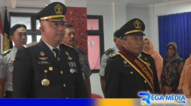 Caption: prosesi acara wisuda purnabhakti pengayoman, Lapas Narkotika Kelas IIA Pamekasan, (dok. regamedianews). 