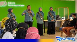Caption: Kepala BPJS Ketenagakerjaan Madura (Indriyatno), saat sambutan memperingati Hari Pelanggan Nasional. 