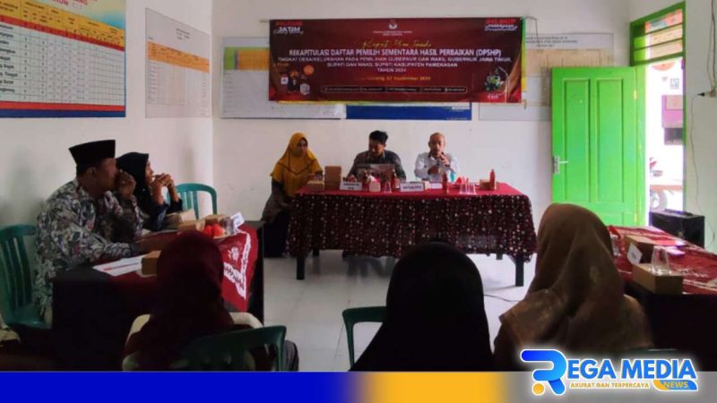 Caption: rapat pleno terbuka DPSHP di Balai Desa Konang Kabupaten Pamekasan, (dok. regamedianews). 