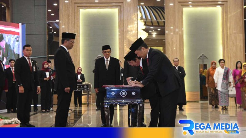 Caption: prosesi pelantikan Irjen Pol Nico Afinta sebagai Sekjen Kemenkumham, (foto istimewa). 