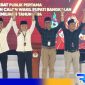 Caption: kedua paslon Cabup dan Cawabup Bangkalan Lukman-Fuzan serta Mathur-Jayus, (dok. regamedianews). 