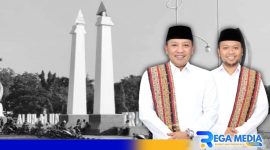 Caption: Calon Bupati dan Wakil Bupati Sampang periode tahun 2024-2029, (H. Slamet Junaidi - KH. Ahmad Mahfud). 