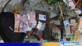 Caption: seperangkat alat hisab sabu yang diamankan Polsek Proppo Pamekasan, (dok. regamedianews). 