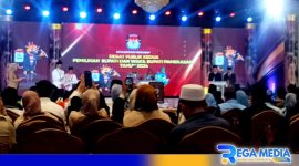 Caption: berlangsungnya debat publik kedua, tiga pasangan calon Bupati - Wakil Bupati Pamekasan, (dok. regamedianews). 