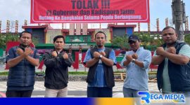 Caption: sejumlah ketua organisasi wartawan tolak Pj Gubernur dan Kadispora Jatim datang ke Bangkalan selama Popda berlangsung, (dok. regamedianews). 