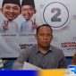 Caption: press conference tim pemenangan dari beberapa divisi paslon Jimad Sakteh, (dok. regamedianews). 