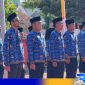 Caption: pegawai Lapas Narkotika Kelas IIA Pamekasan melaksanakan upacara peringatan Hari Bela Negara ke-76.