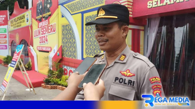 Caption: Kasi Humas Polres Pamekasan (AKP Sri Sugiarto) saat diwawancara awak media, (dok. regamedianews). 