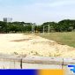 Caption: kondisi fisik proyek lapangan sepak bola di Jl.Imam Bonjol, Dalpenang, Sampang, (dok. regamedianews). 