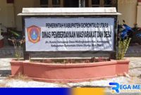 Caption: Kantor Dinas Pemberdayaan Masyarakat dan Desa (DPMD) Kabupaten Gorontalo Utara. 