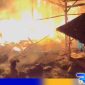 Caption: tampak api membesar dan melalap rumah milik warga Desa Robatal, (dok. regamedianews). 