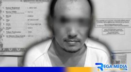 Caption: tersangka kasus tipu gelap (inisial AAJ) saat diamankan Satreskrim Polres Sampang, (dok. regamedianews). 