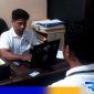 Caption: Jurnalis Rega Media Biro Gorontalo saat dimintai keterangan penyidik Polda Gorontalo, (dok. regamedianews). 