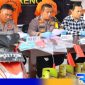 Caption: konferensi pers, Polres Pohuwato ungkap kasus pencurian tabung gas LPG, (dok. regamedianews). 