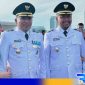 Caption: H.Slamet Junaidi dan Ra Mahfud pose bersama sebelum memasuki area pelantikan, (dok. regamedianews). 