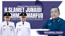 Cation: ucapan selamat dari Ketua SMSI Kabupaten Sampang Mohammad Fauzan, (dok. regamedianews). 